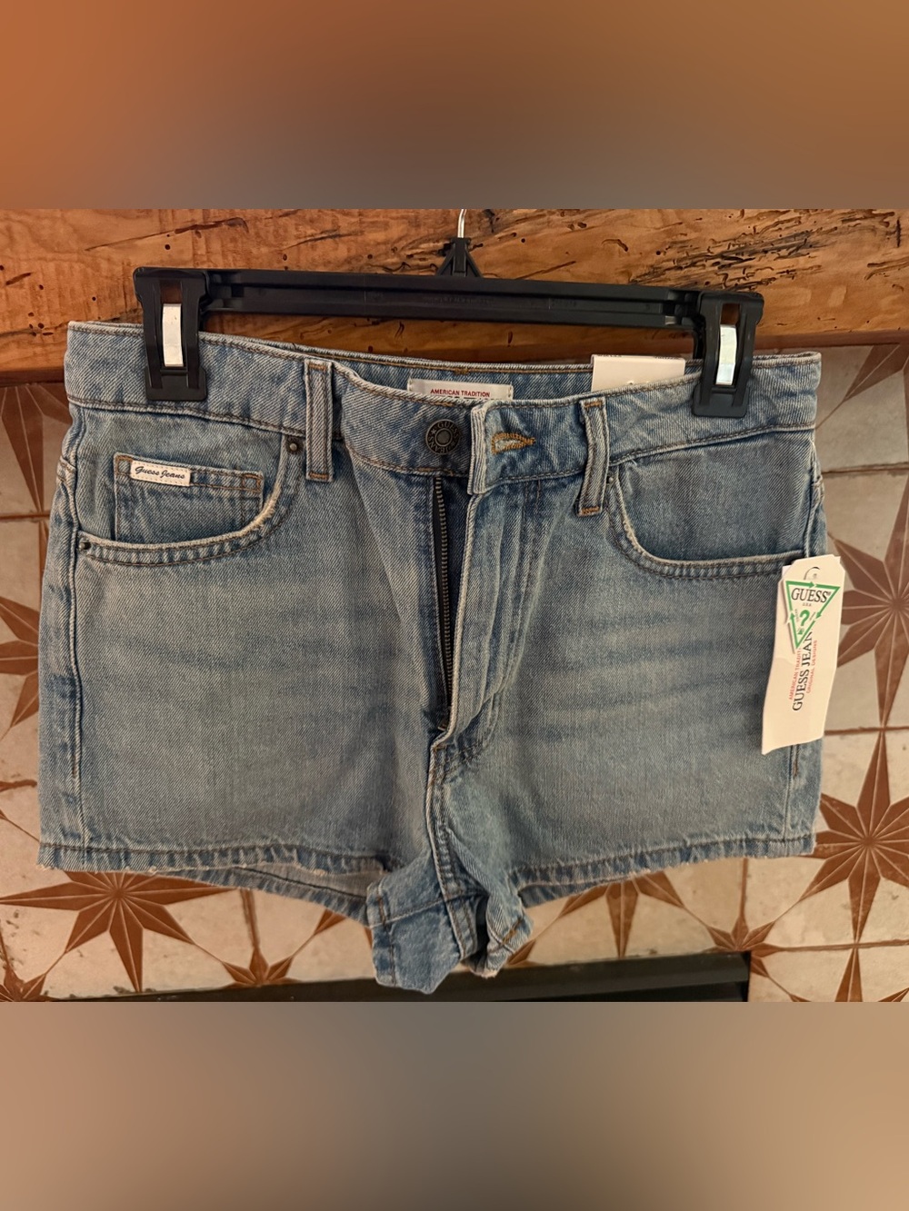 Guess Light Blue Women's Denim Cutoff Shorts